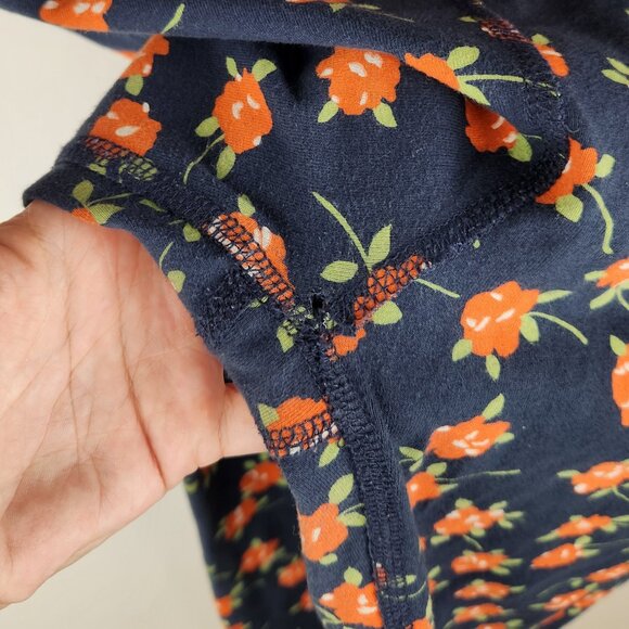 J. Crew Weekend Floral Leggings Navy sz M Flawed - Picture 6 of 6